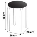 Ver imagem 3 de Banqueta Cozinha Baixa Empilhável Industrial Kit 6 Jully D03 - D’Rossi