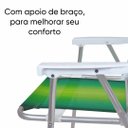 Ver imagem 7 de Cadeira de Praia Alta Alumínio Resistente 110 kg Verde