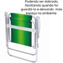 Ver imagem 6 de Cadeira de Praia Alta Alumínio Resistente 110 kg Verde