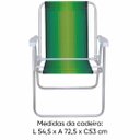 Ver mais imagens de Cadeira de Praia Alta Alumínio Resistente 110 kg Verde