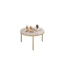 Ver imagem 6 de Mesa de Centro Sala Kit 2 Orgânica Pés Metal Dourado Dueto D04 - D'Rossi