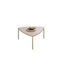 Ver imagem 7 de Mesa de Centro Sala Kit 2 Orgânica Pés Metal Dourado Dueto D04 - D'Rossi