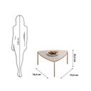 Ver imagem 4 de Mesa de Centro Sala Kit 2 Orgânica Pés Metal Dourado Dueto D04 - D'Rossi