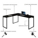 Ver imagem 4 de Mesa de Escritório Kuadra Ii 150 cm Yescasa Preto/Ônix