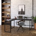 Ver imagem 1 de Mesa de Escritório Kuadra Ii 150 cm Yescasa Preto/Ônix