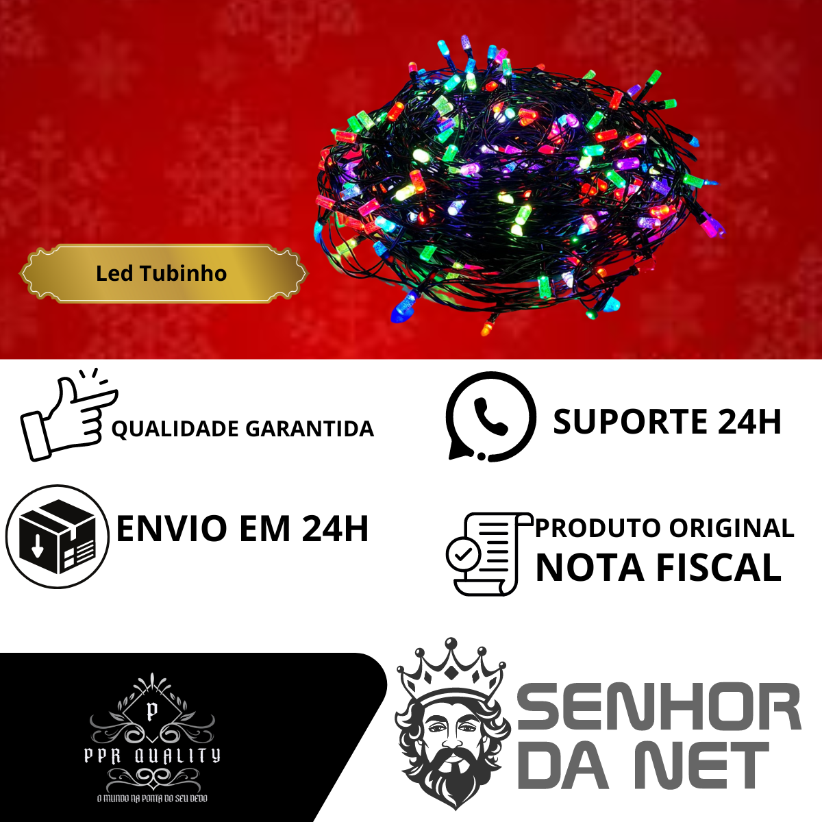 Bobina de Led 240 Leds Colorido Prova D'água 50 Metros Natal - 7