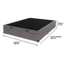 Ver imagem 3 de Base Box com Baú Bege Viúvo 128cm de Madeira Kazamix Cinza