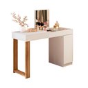 Ver imagem 2 de Escrivaninha Penteadeira Love Vidro de Correr Espelho Prateleira e Nicho – Design Moderno -