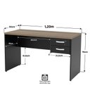 Ver imagem 5 de Conjunto Mesa de Escritório 120x60cm com 2 Gavetas + Cadeira Netflex Ergonômica Premium Reclinável