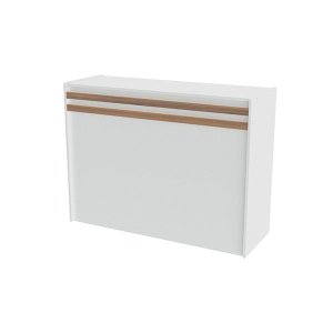 Balcão De Atendimento Para Loja 100% MDF 125x95x45 cm Comac - Branco/Teka
