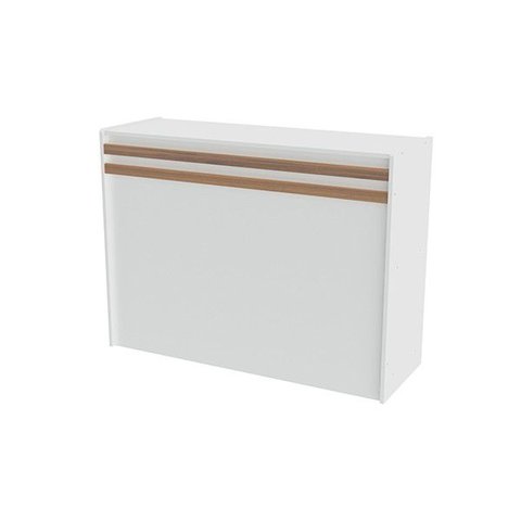 Balcão De Atendimento Para Loja 100% MDF 125x95x45 cm Comac - Branco/Teka