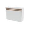 Balcão De Atendimento Para Loja 100% MDF 125x95x45 cm Comac - Branco/Teka - 1