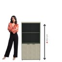 Ver imagem 5 de Armário Misto para Escritório 2 Portas com Prateleiras Linha PE40 AM1600PE40 Branco/Sálvia/Castanhei