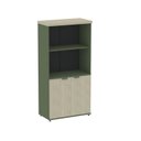 Ver imagem 3 de Armário Misto para Escritório 2 Portas com Prateleiras Linha PE40 AM1600PE40 Branco/Sálvia/Castanhei
