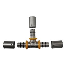 Kit 2 Te Tee Gás Encanado 16-16 16mm Tubo Pex Multicamadas - 2