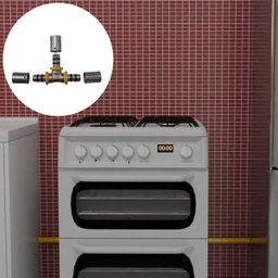 Kit 2 Te Tee Gás Encanado 16-16 16mm Tubo Pex Multicamadas - 5