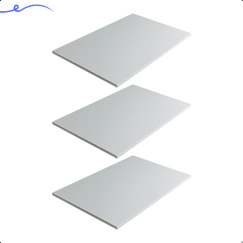 Kit 3 Prateleira Branca 50X40 Tampo Tabua Mdf  Organizadora Decoração Cozinha Quarto Banheiro Sala