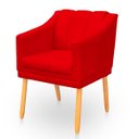 Ver imagem 4 de Kit Poltrona Cadeira para Sala Confortável e Moderna Mila Suede
