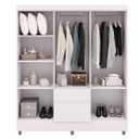 Ver imagem 2 de Guarda-roupa Casal 6 Portas 2 Gavetas com Espelho Ideval Branco/camarim