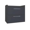 Ver imagem 1 de Gabinete Banheiro Suspenso 2 Portas Preto em Mdf