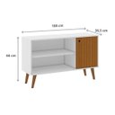 Ver imagem 3 de Rack para Tv até 43 Pol 1 Porta Ripado Branco