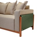 Ver imagem 6 de Sofá 03 Lugares para Sala de Estar 178 cm Khali B04 Linho Bege Escuro Couríssimo Verde - Lyam Lyam D