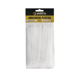 500 Enforca Gato Cinta Plástica Abraçadeira Lacre de Nylon 3.6x100mm Fita Hellerman 10cm Branco - 2
