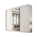 Ver imagem 1 de Guarda Roupa Casal 3 Portas de Correr Espelho Inteiro Central 6 Gavetas Garibaldi 100% Mdf