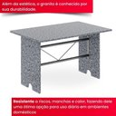 Ver imagem 3 de Conjunto de Mesa Tubular Letícia 070 4 Lugares Tampo em Granito Botanic Bege 120cm Tudo de Móveis