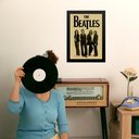 Ver imagem 1 de Quadro Poster Beatles Preto e Bege 33x24cm - com Vidro:moldura Preta