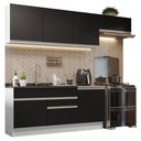 Ver imagem 3 de Armário de Cozinha Completa 260cm Branco/Preto Glamy Madesa 03