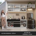 Ver imagem 6 de Armário de Cozinha Completa 260cm Branco/Preto Glamy Madesa 03