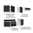 Ver imagem 5 de Armário de Cozinha Completa 260cm Branco/Preto Glamy Madesa 03