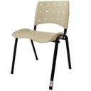 Ver imagem 1 de Cadeira Empilhável Plástica Bege Anatômica 5 Unidades - Ultra Móveis
