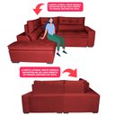 Ver imagem 4 de Sofá de Canto 2.60x2.36m Retrátil e Reclinável com Molas Cama inBox Platinum Esquerdo Suede