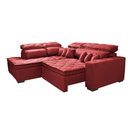 Ver imagem 7 de Sofá de Canto 2.60x2.36m Retrátil e Reclinável com Molas Cama inBox Platinum Esquerdo Suede