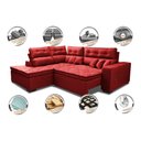 Ver imagem 3 de Sofá de Canto 2.60x2.36m Retrátil e Reclinável com Molas Cama inBox Platinum Esquerdo Suede