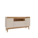 Ver imagem 4 de Rack Adria 158 Cm Cor:off White/noce