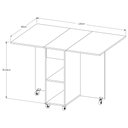Ver imagem 5 de Mesa Dobrável Multiuso Vira Aparador Jade MDF Várias Cores: Amêndoa