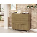 Ver imagem 2 de Mesa Dobrável Multiuso Vira Aparador Jade MDF Várias Cores:‎ Amêndoa