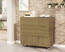 Ver imagem 2 de Mesa Dobrável Multiuso Vira Aparador Jade MDF Várias Cores: Amêndoa