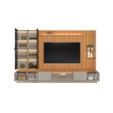 Ver mais imagens de Conjunto Painel Rack Módulo Lateral e 2 Cristaleiras Been Mdp/mdf Tv até 75 Canela/gris G77 - Gran B