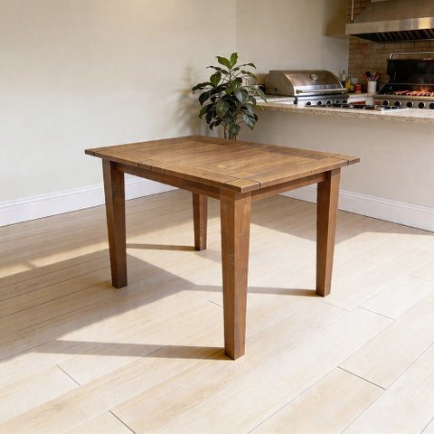 Mesa Extensível Cozinha Gourmet Madeira 120cm Gran W02 Imbuia - Lyam Decor