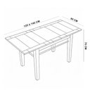Ver imagem 3 de Mesa Extensível Cozinha Gourmet Madeira 120cm Gran W02 Imbuia - Lyam Decor