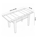 Ver imagem 5 de Mesa Extensível Cozinha Gourmet Madeira 120cm Gran W02 Imbuia - Lyam Decor