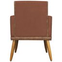 Ver imagem 3 de Kit 3 Poltronas Decorativas Lis Corino e Pé Palito - Terracota Suede Corino