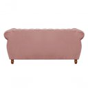 Ver imagem 4 de Sofá Realeza 3 Lugares 196cm Fixo Rosê Veludo Estrutura Madeira Bella Decor