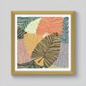Quadro Folhas Coloridas 95 Arts Memphis 30x30cm Moldura Padrão Madeira - 5