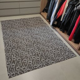 Tapete Antiderrapante para Escritório Sala Quarto 2x1,35m Algodão Lavável Cinza Odessa Branyl - 4