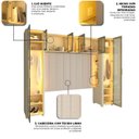Ver imagem 7 de Guarda-Roupa Modulado Reflecta 7 Portas 302,8cm x 240cm Mod 017 100% MDF Innova Bege/Off White